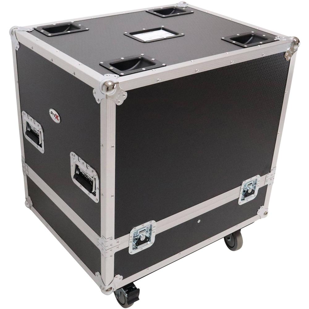 ProX Flight Case Doble para Altavoces JBL Eon One - Compartimentos 25 x 20 x 13"" - Ruedas