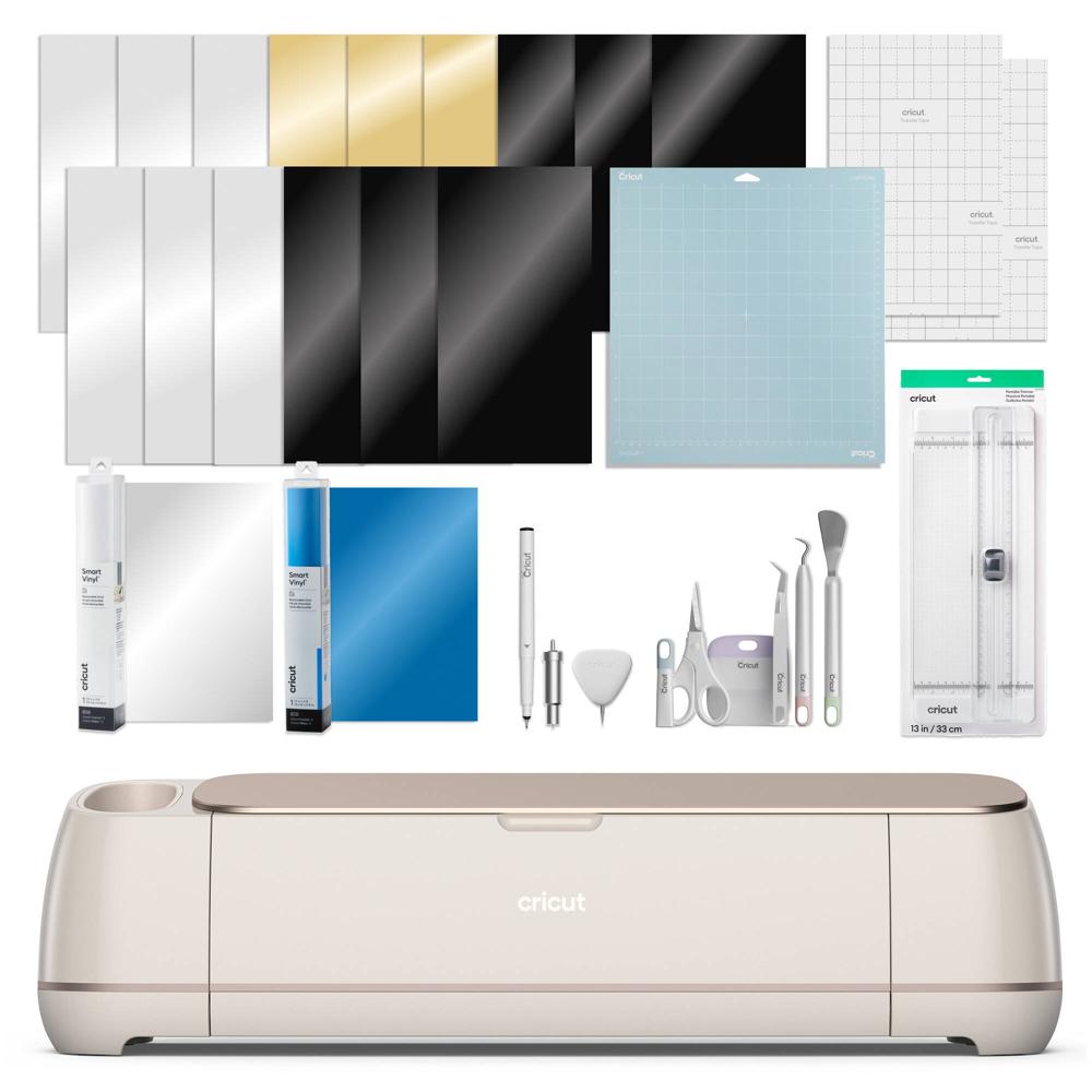 Cricut Maker 4 + Starter Bundle - Máquina de Corte Explore 4, Cuchilla Premium, Set de He