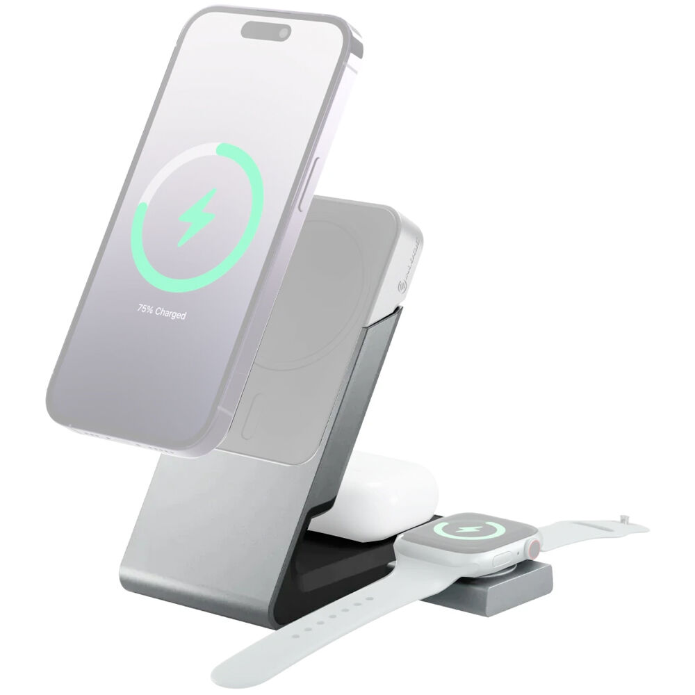 ALOGIC Dock de Carga Magnético 3 en 1 Matrix con Cargador para Apple Watch - Diseño Comp