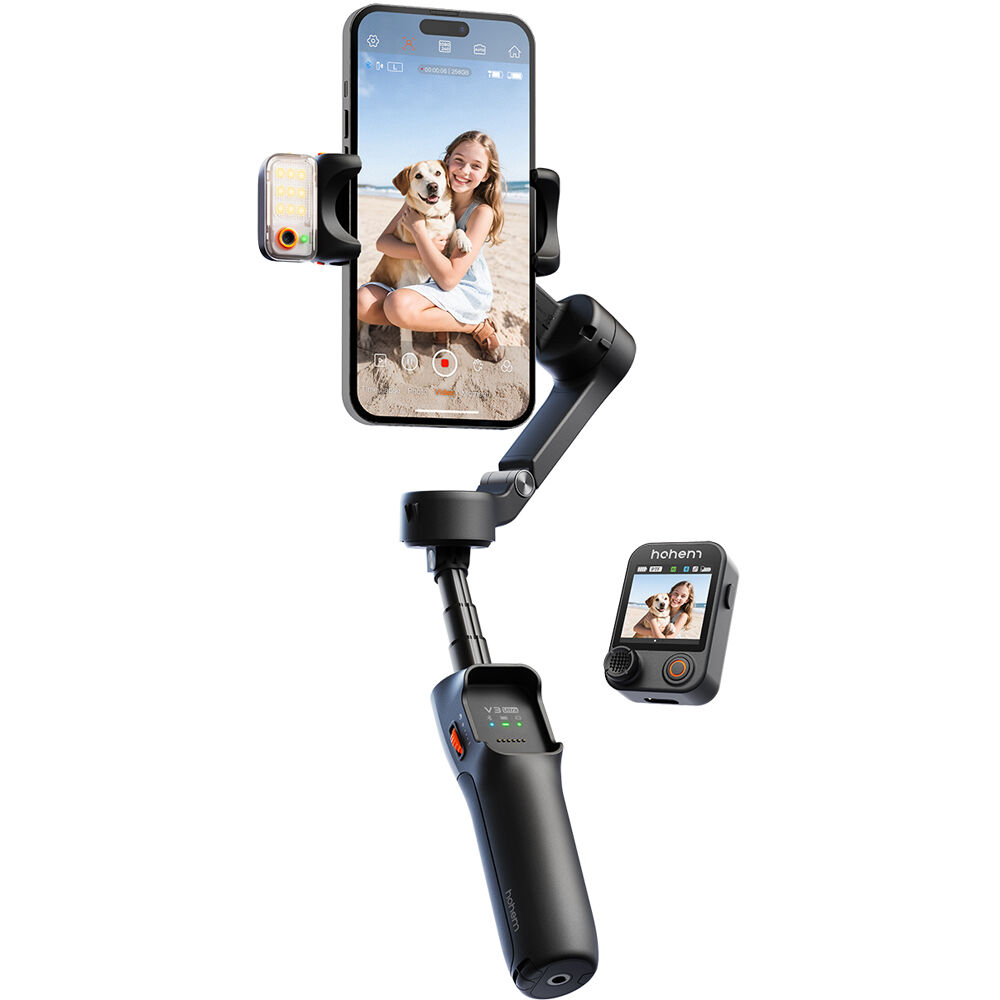 Hohem iSteady V3 Ultra AI-Tracking Gimbal para Smartphone - Control Remoto Táctil de 1.2""