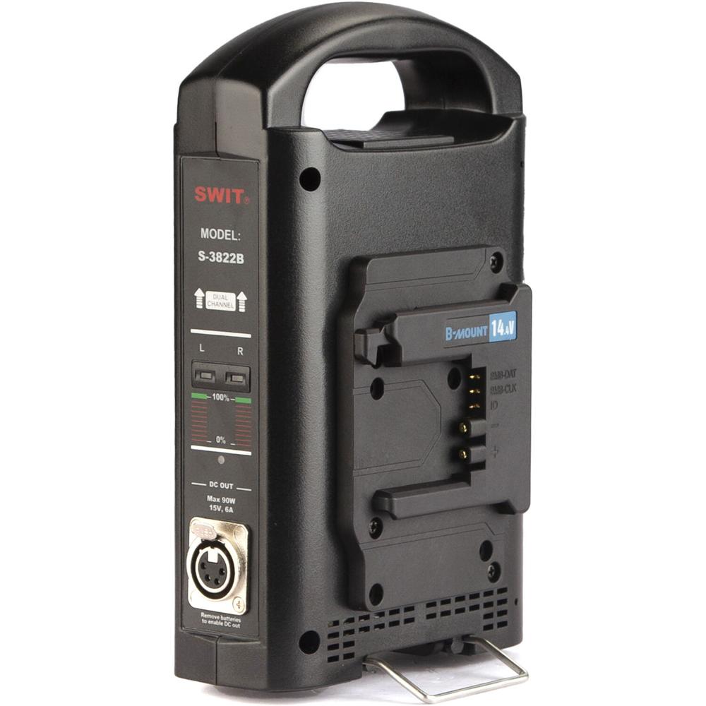 SWIT Cargador de Baterías S-3822B 2 Canales para Baterías B-Mount, 16.8 VDC, 3A, 50W por