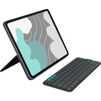 Logitech Flip Folio para iPad Air/Pro de 13"" - Teclado Plegable, Protección Frontal y Tra