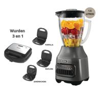 Sandwichera 3 en 1 Wurden WSM-BRATEN 750W - Licuadora Oster 6 Velocidades 1.5 Litros BLSTPEG-GPB