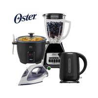 Combo Oster Licuadora - Olla Arrocera 1.8 LT -Hervidor 1.7 LT -Plancha a Vapor