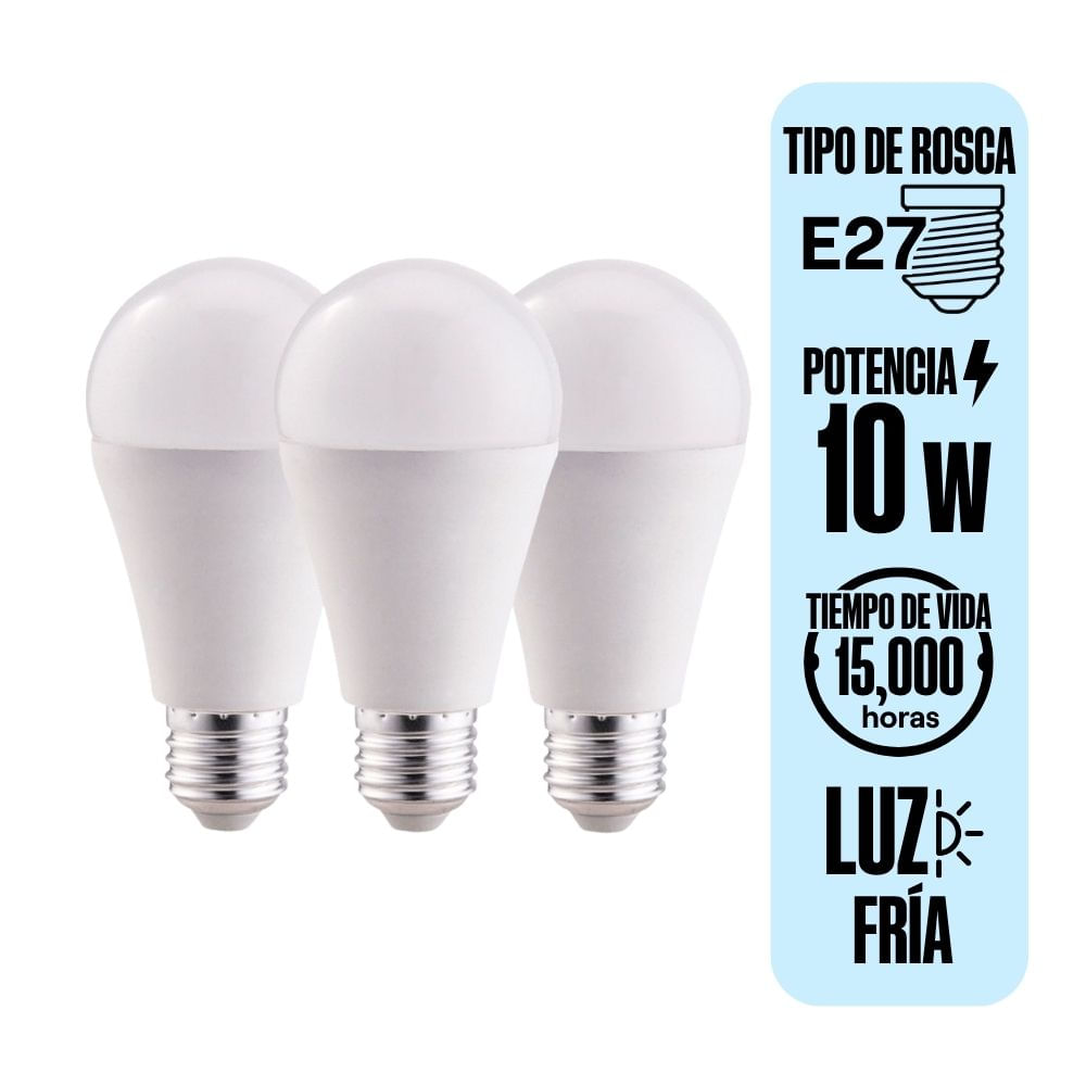 Foco LED Orange E27 15W Luz Fría x 3 unidades