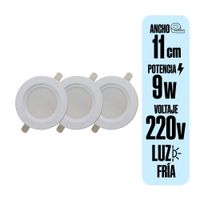 Pack 3 Spot LED Caja Oct Orange 9W 11cm 3CCT Blanco