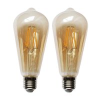 Pack X 2 Foco LED Pera Ambar 8W Luz Cálida Orange
