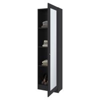 Ropero 1 Puerta Espejo Praga Wengue 180x49x30cm