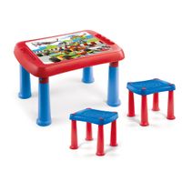 Mesa Polinplast Niño Kid Decorada + 2 Bancos
