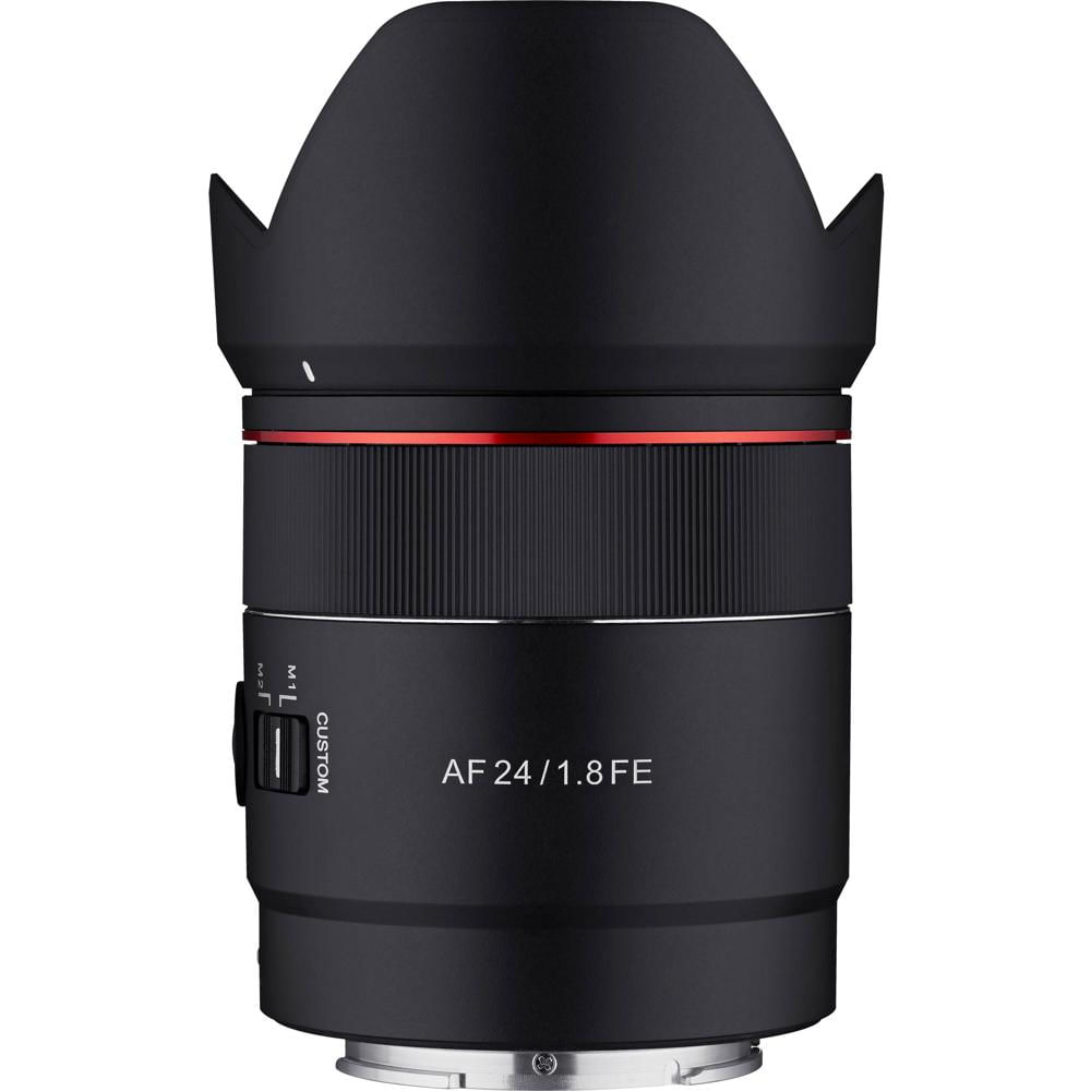 Rokinon 24mm f/1.8 AF Compact Lens E-Mount - Abertura f/1.8, 2 ASPH, 3 HR, 2 ED, UMC, Moto