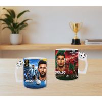 TAZA COPA MUNDIAL DEL FUTBOL, DIA DEL PADRE, CR7 MESSI