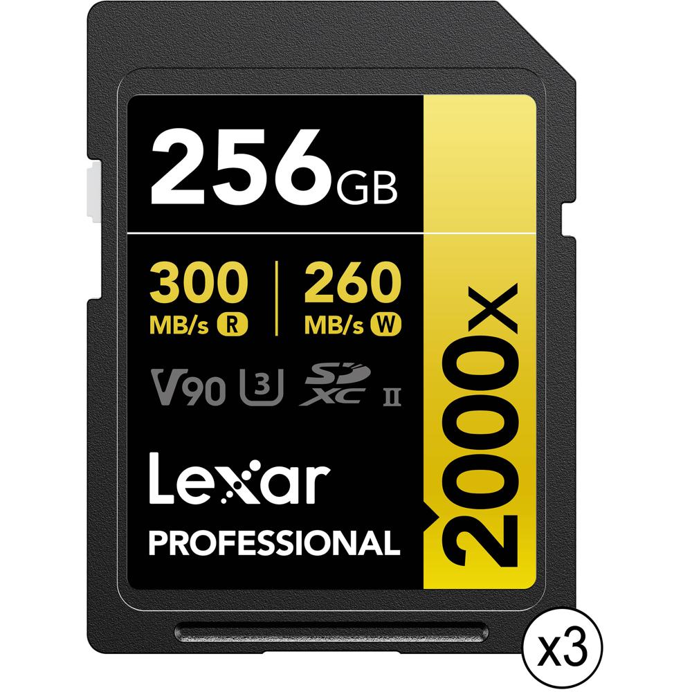 Lexar Tarjeta de Memoria SDXC 256GB Professional 2000x UHS-II V90