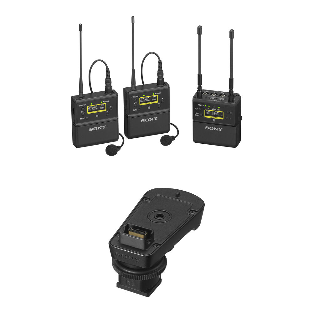 Sony UWP-D27 Kit de Micrófono Lavalier Inalámbrico para Cámara de 2 Personas con Adapta