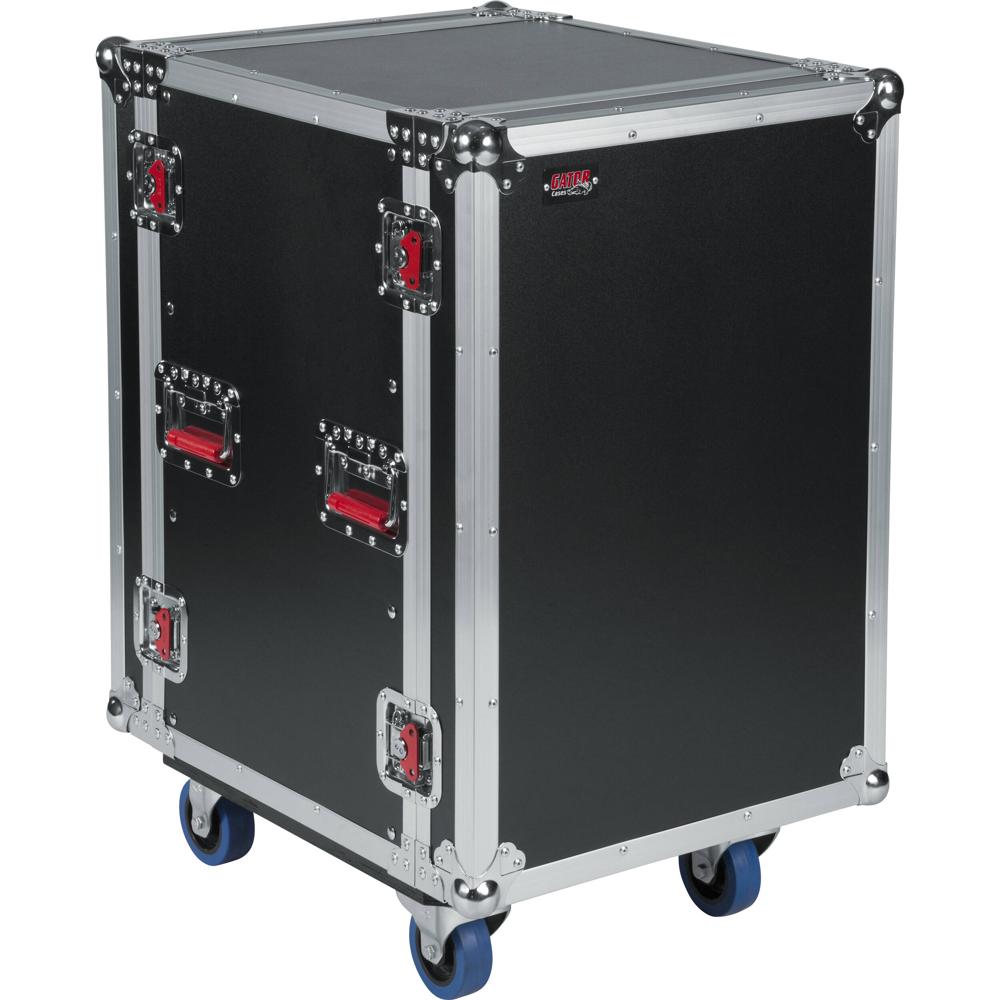Gator Rack Case G-Tour 16U - 9mm Plywood, 4 Ruedas Fijas (2 Bloqueables), Certificación A