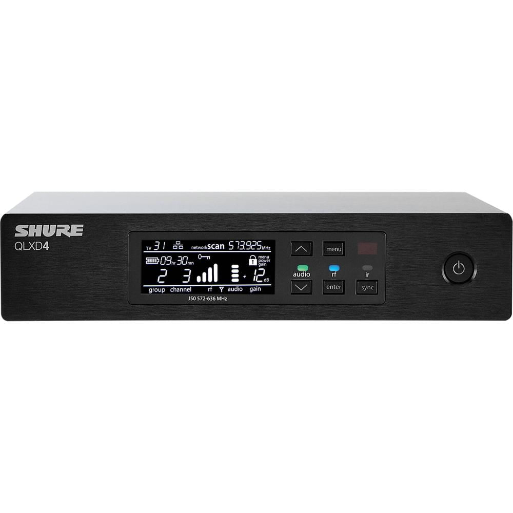 Shure QLXD4 Receptor Inalámbrico Digital J50A (572 a 608 + 614 a 616 MHz) - Recepción po