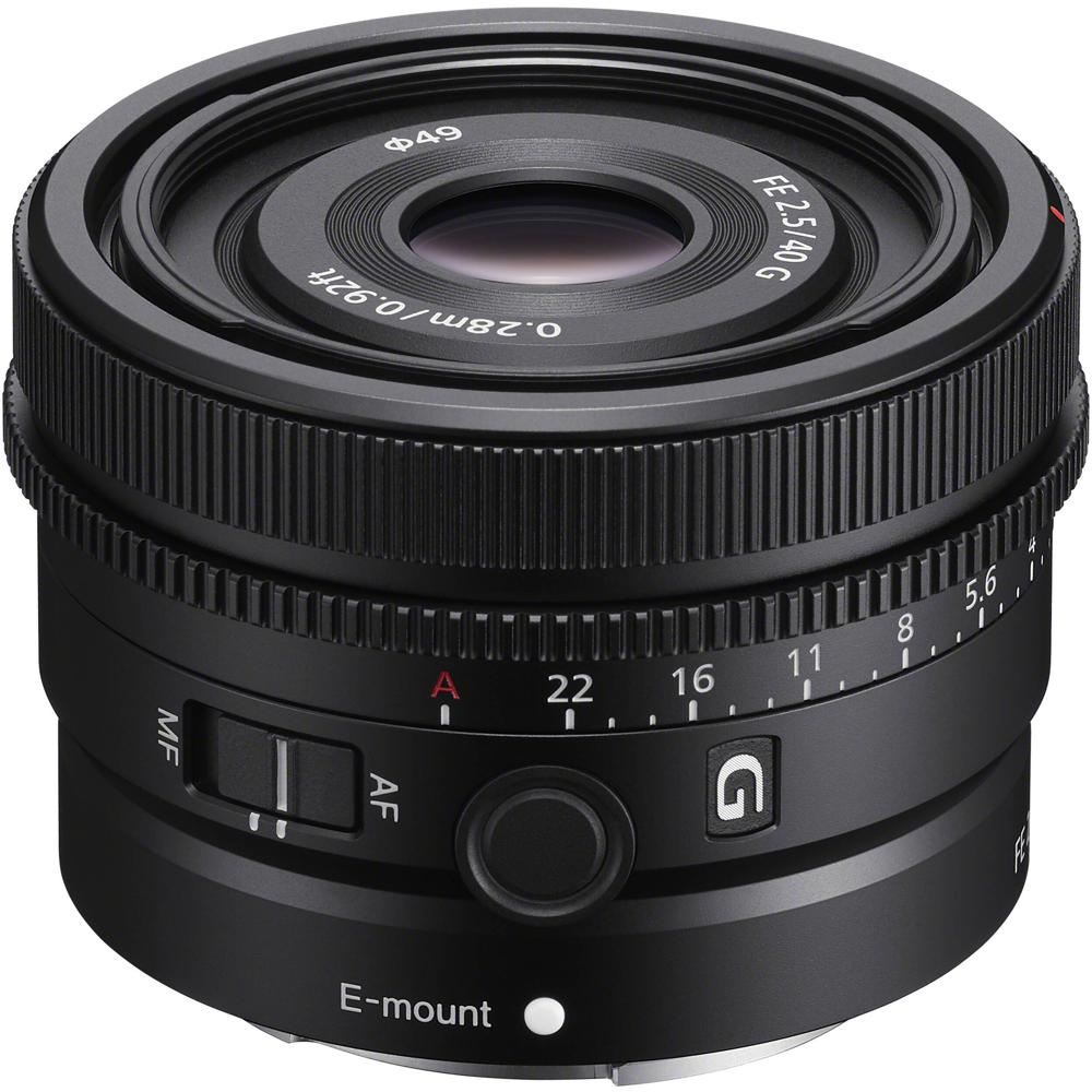 Sony Lente FE 40mm f/2.5 G - Montura E, Resistente al Polvo y la Humedad, Distancia Mínim