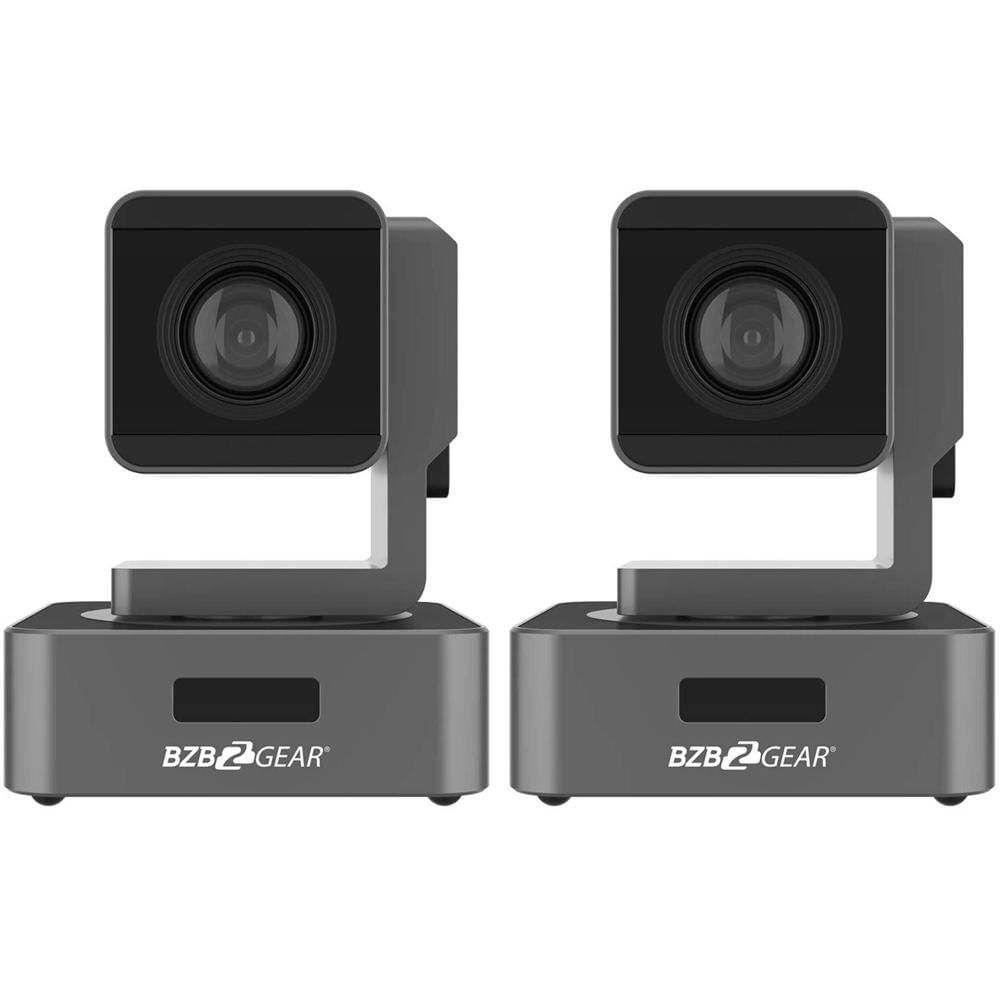 BZBGEAR Cámara PTZ 1080p HDMI/SDI/USB con Zoom 10x y PoE (Gris, 2-Pack)