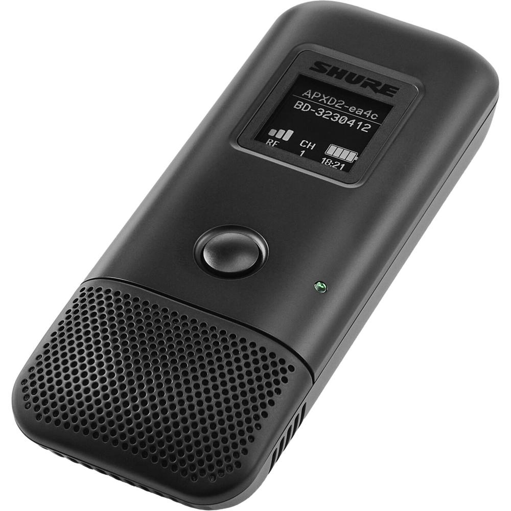 Shure MXW6X/C Micrófono de Mesa Cardioide Inalámbrico con Pantalla LCD y Modo de Silenci