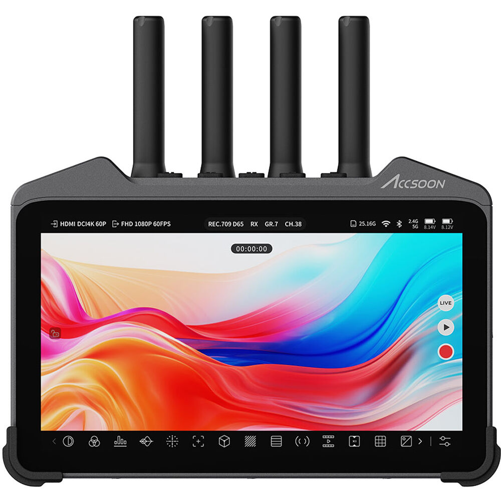 Accsoon CineView M7H Monitor HDMI 7"" 1920x1080 Touchscreen con Wi-Fi y Grabación 4K