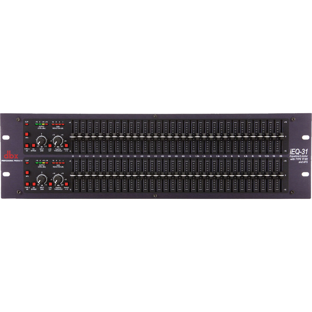 dbx iEQ31 Ecualizador Gráfico Digital de 31 Bandas con AFS y Reducción de Ruido Type V