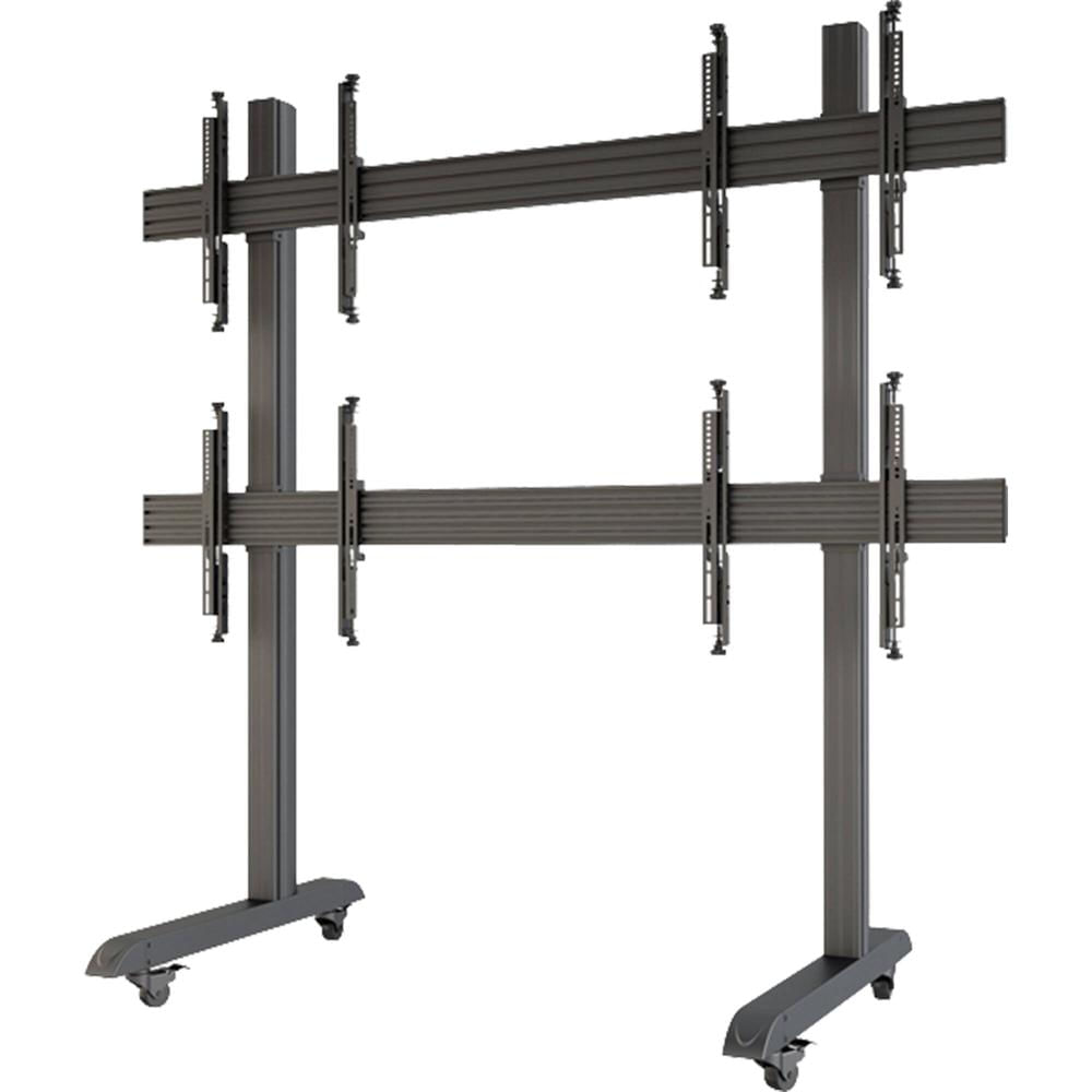ViewZ Soporte de Piso para Video Wall 49-55"" - Ajuste Triaxial, Diseño Abierto, VESA 100x