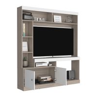 Centro de Entretenimiento 65"" 2 Puertas Dante Bardolino y Blanco