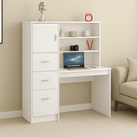 ESCRITORIO CON LIBRERO MODELO CAPRI BLANCO
