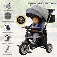 Triciclo Guiador TOAD para Niños con Bolso Gray