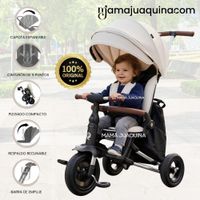 Triciclo Guiador TOAD para Niños con Bolso Beige