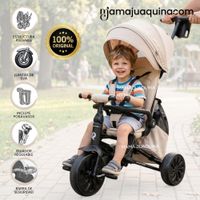 Triciclo Guiador Plegable JEAN MAX para Niños con Bolso Beige