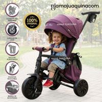 Triciclo Guiador Plegable JEAN MAX para Niños con Bolso Purple