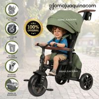 Triciclo Guiador SHELY PLUS para Niños con Mochila Green
