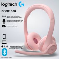 AUDIFONO LOGITECH ZONE 300 WIRELESS USB BLUETOOTH-20HRS C MICROFONO