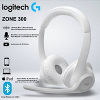 AUDIFONOS LOGITECH ZONE 300 WIRELESS USB BLUETOOTH-20HRS