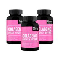 Pack 03 Frascos Colágeno, Aguaje & Biotina 100 Cápsulas Mujer Aguaje