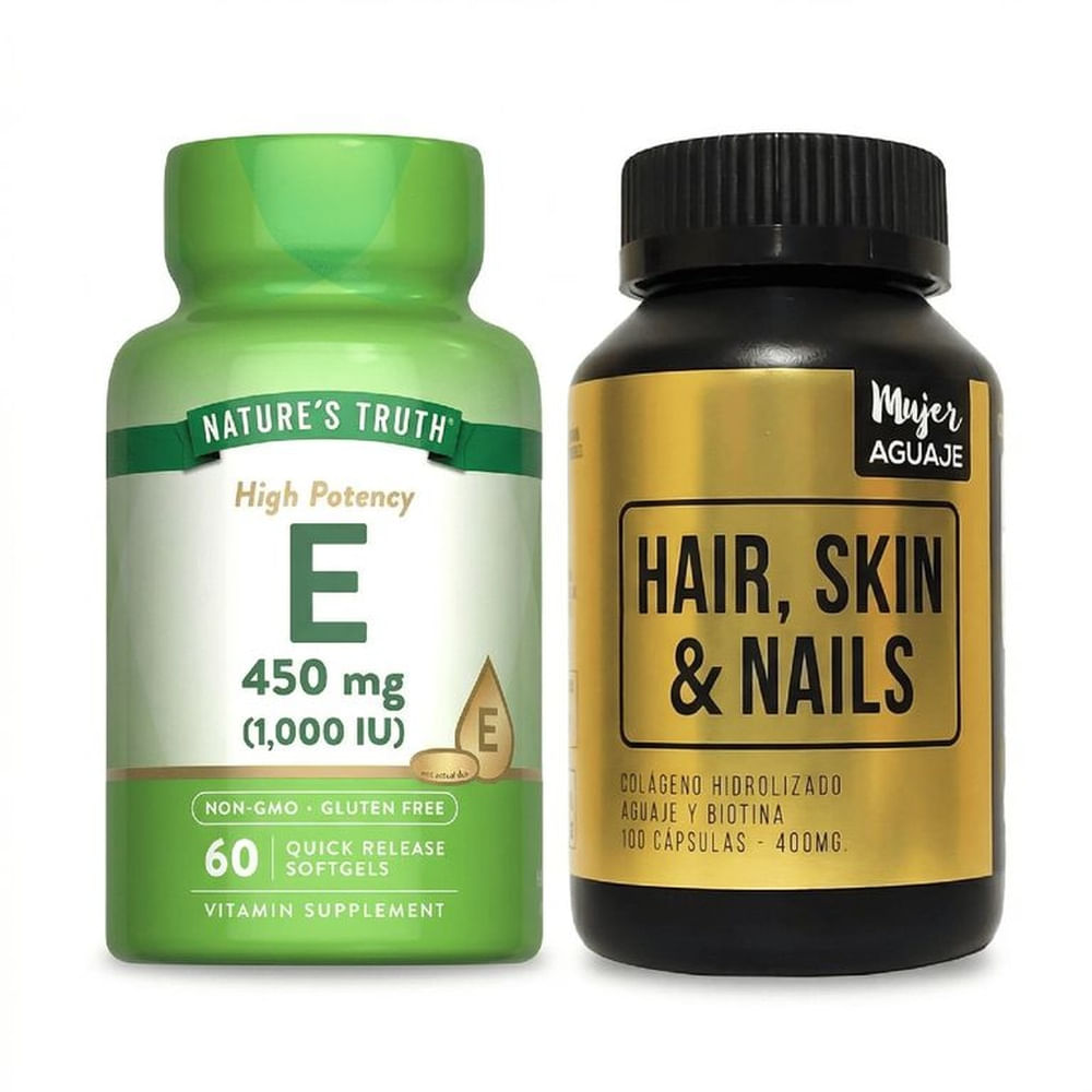 Hair, Skin & Nails y Vitamina E