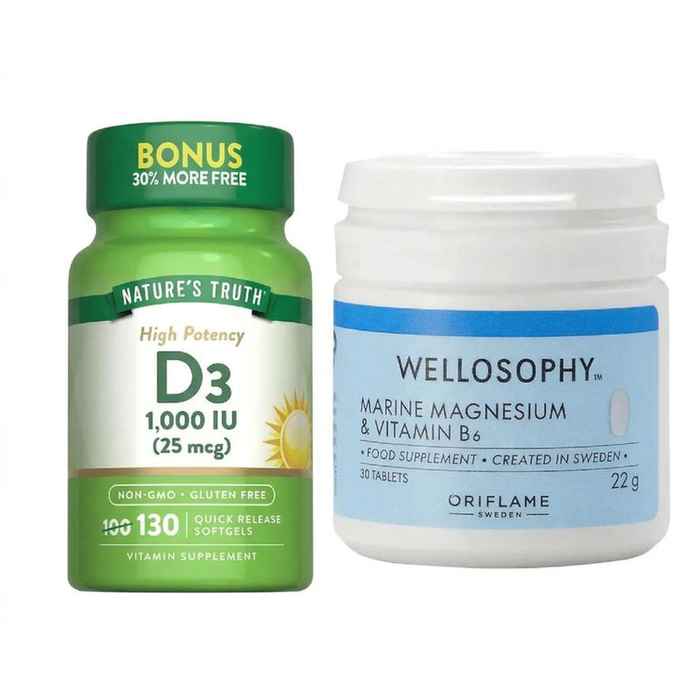 Vitamina D3 y Magnesio Marino