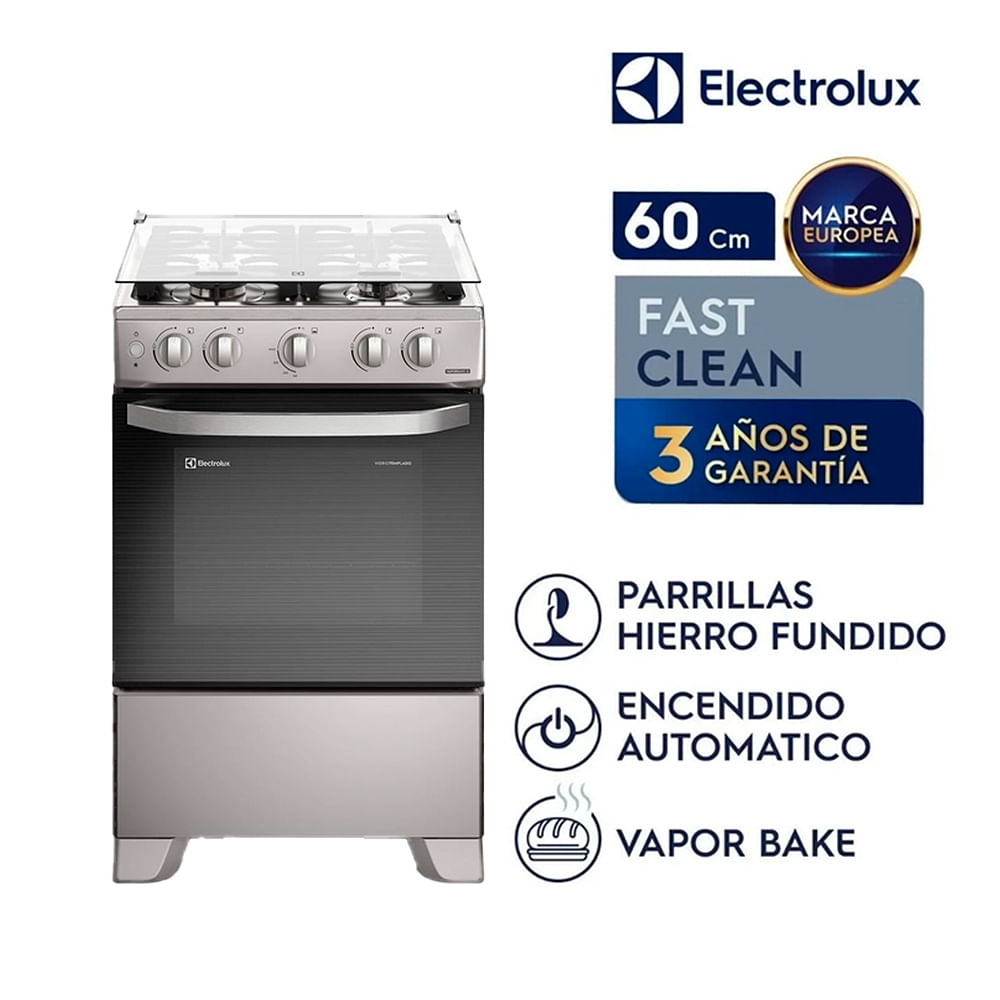 Cocina de pie a Gas Electrolux 4 Hornillas FE4ISR