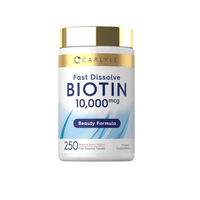 Biotina 10000 mcg Carlyle 250 Tabletas de Rápida Disolución