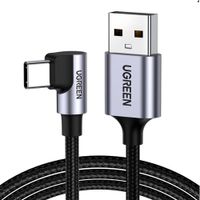 Cable Ugreen Us284 Usb-a A Usb-c90 Grados 3a Carga Rapida 1m