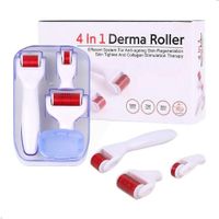 Derma Roller 4 en 1 Rodillo Facial Antiedad Cuello Rostro Hipoalergénico