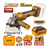 Amoladora Angular 115mm Portatil 20v con accesorios INGCO CAGLI271532