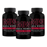 Pack 03 Frascos Maca Roja Maca Works 100 Capsulas