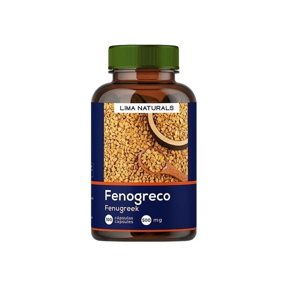 01 Frasco Fenogreco Lima Naturals 100 Capsulas