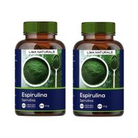 Pack 02 Frascos Espirulina Lima Naturals 100 Capsulas