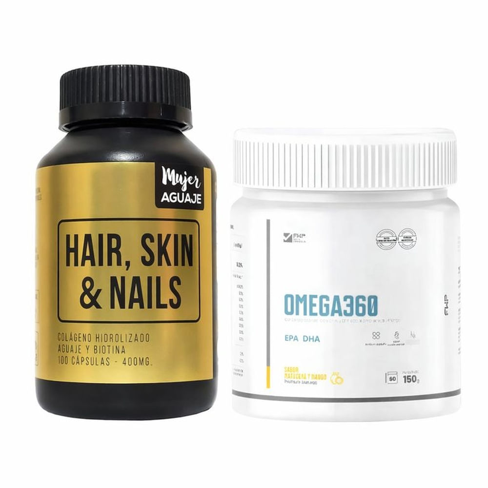 Omega 360 + Hair Skin Nails Caps