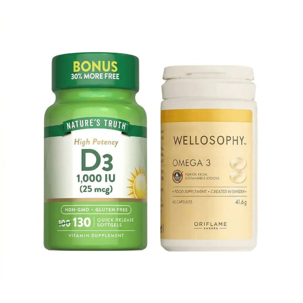 Vitamina D3 y Omega 3 Cápsulas