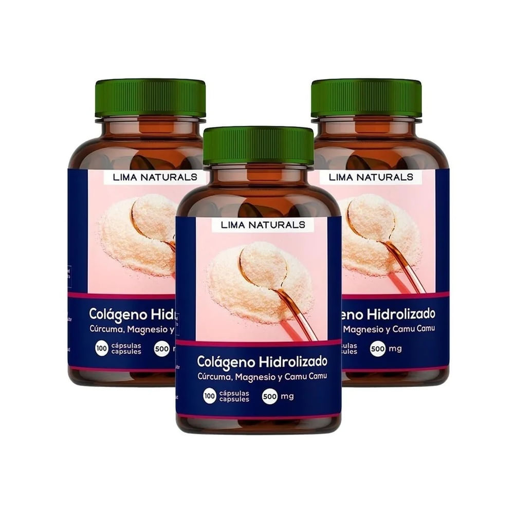 Colágeno Hidrolizado Lima Naturals X3 100 Cápsulas C/U