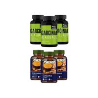 Pack 03 Frascos Garcinia&Aguaje 100 Capsulas + Pack 03 Frascos Curcuma 100 Capsulas Lima Naturals