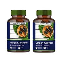 Pack 02 Frascos Carbon Activado Lima Naturals 100 Capsulas